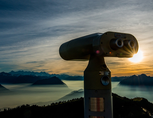 Aussicht von der Rigi Dämmerung